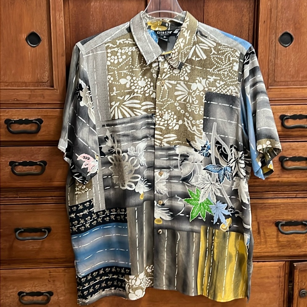 Citron 100% Silk Short Sleeves Shirt